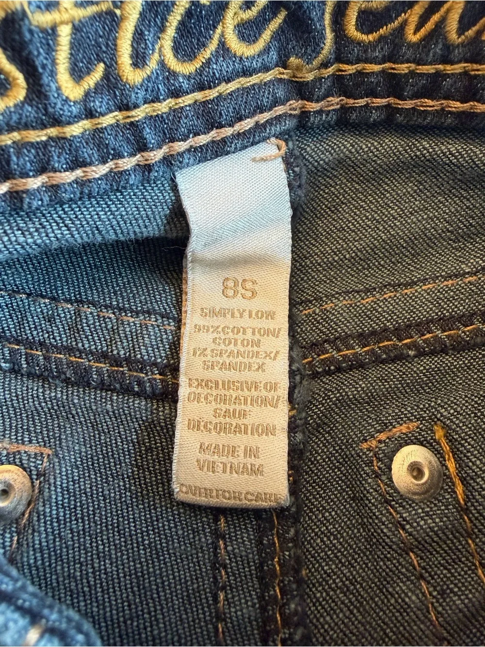 Justice Dark Blue Flare Jeans